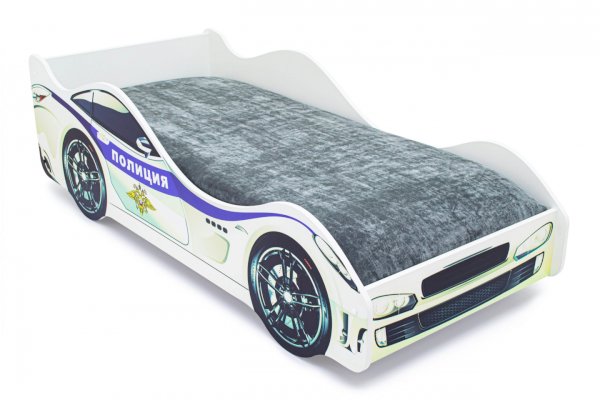 Детская кровать-машина Полиция с подъемным механизмом (Бельмарко)